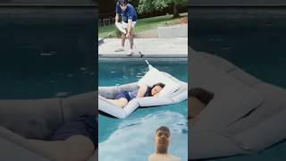 water pool prank😅🤣 shots prank funny dobrebrothers lucasandmarcus pool teamlucas couple [upl. by Tati774]