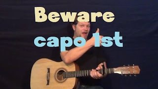 Beware Big Sean Guitar Lesson Capo 1st Fret How to Play Tutorial [upl. by Anoirb]