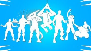 Top 25 Popular Fortnite Dances With Best Music Neighborly Hang SpiderMan Lunar Charge [upl. by Marabelle]