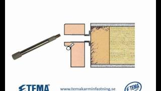 Montering av fönster och dörr i trä med TEMA Karminfästning [upl. by Dearman]