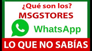 Que son los archivos MSGSTORES de WhatsApp [upl. by Dippold]