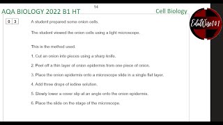 AQA GCSE Biology 2022  Paper 1 Q3 Higher Tier Past paper Questions walk through on Cell Biology [upl. by Xaviera]