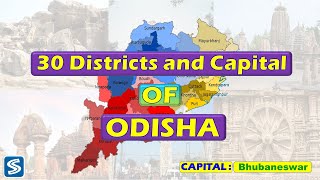 Odisha 30 districts and its capital  30 Districts and capitals of Odisha [upl. by Rediah]