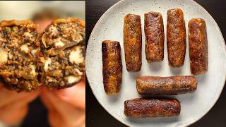 Best Vegan Sausage Recipe No Gluten No Seitan No Soya Mince  TVP [upl. by Annocahs]