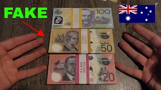 Very Realistic Australian 20 50 100 Prop Money Review  Fake Money Unboxing [upl. by Atinehc610]