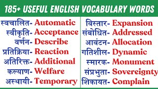 185 English Vocabulary Words Youll Use Every Day Practical Language Lesson for RealLife Situation [upl. by Kuth]