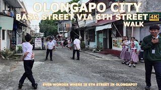 WALK TO BASA STREET VIA 6TH STREET OLONGAPO CITY 4K [upl. by Laufer]