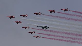 RAF Red ArrowsCF18 Flyby Aero Gatineau 2024 [upl. by Germann301]