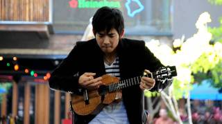 Jake Shimabukuro plays quotWhile My Guitar Gently Weepsquot at Farmers Insurance Hawaii Showcase [upl. by Eyssej745]