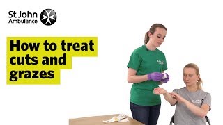 How to Treat Cuts and Grazes  First Aid Training  St John Ambulance [upl. by Asiluy]