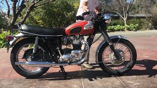 1969 Triumph Bonneville Cold Start [upl. by Chill]