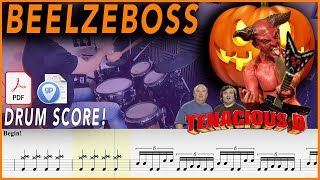 Beelzeboss  Tenacious D  DRUM SCORE Sheet Music PlayAlong  DRUMSCRIBE [upl. by Ielirol]