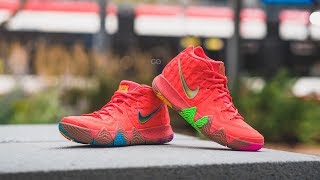 Nike Kyrie 4 quotLucky Charmsquot Review amp OnFeet [upl. by Ramon]