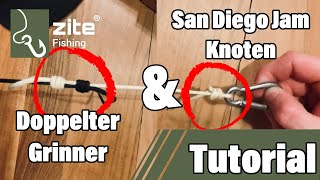 Angelknoten Tutorial Doppelter Grinner amp San Diego Jam Knoten für Geflochtene Schnur  Fluorocarbon [upl. by Trisha582]