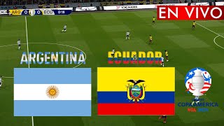 🔴EN VIVO Argentina vs Ecuador  Copa América 2024  Partido en vivo ahora [upl. by Euqinoj]