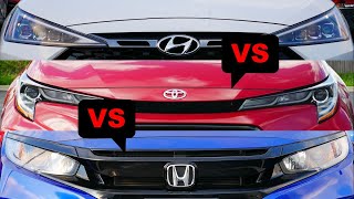 2020 Toyota Corolla vs 2019 Honda Civic vs 2019 Hyundai Elantra [upl. by Etteniuqna]