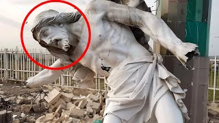 15 Statues Of Jesus Christ Caught Moving On Camera [upl. by Glialentn]