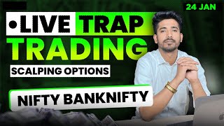 24 January Live Trading Live Intraday Trading Today Bank Nifty option trading live Nifty 50 [upl. by Apul]