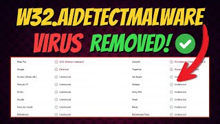 How to Remove W32AIDetectMalware Virus [upl. by Fabrianna554]