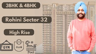 New high rise development rohini sector 32  CRA Nobel Ayra  3BHK Rohini sector 32 [upl. by Naujtna]