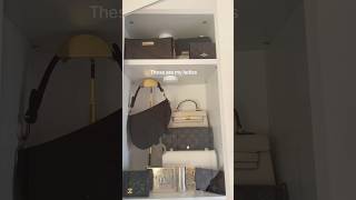 WhatsInMyBag BagEssentials BagCollection Designer Fashion Organization dior lv longchamp [upl. by Yeltrab]