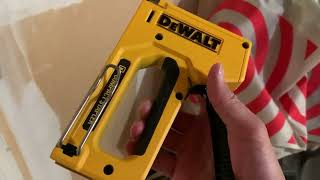 HONEST review on the Dewalt Compact Staple Gun [upl. by Nybor306]