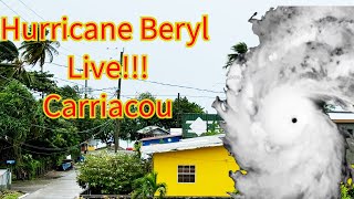 Hurricane Beryl Live from Carriacou  Grenada [upl. by Nawotna552]