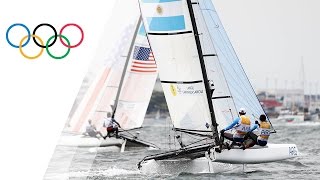 Rio Replay Nacra 17 Mixed Medal Race [upl. by Neelehtak188]