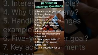 Top 10 Common Interview Questions  Freshers amp Experienced [upl. by Emirac6]