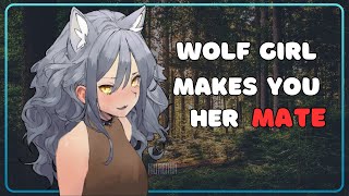 F4M Alpha wolf girl makes you her mate Strangers to more Human listener Kisses Teasing [upl. by Grieve]