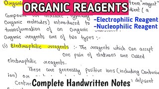 Organic Reagents  Electrophilic amp Nucleophilic Reagents  chemistrynotes neet chemistry [upl. by Atnuahc]