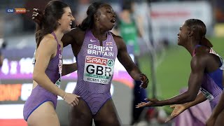 Great Britain Wins Womens 4x100m Relay Final  ROMA 2024 Athletics [upl. by Yeldua520]