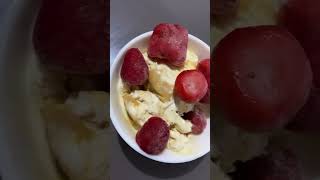 Salted Caramel Ice Cream with Berries on Top icecream sweethtooth strawberry dessert [upl. by Ecadnac392]