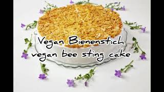 Bienenstich vegan Bienenstich ohne Eiersatz [upl. by Ysus]