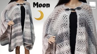 TUTORIAL poncho alluncinetto quotMOONquot [upl. by Viridis]