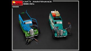 Miniart  Car Maintenance 1930 40s 135 Nr 38019 Quick Review [upl. by Geminian42]