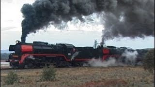 Double Headed Hudsons on Wycheproof Wayfarer steam tour Australian Trains [upl. by Enillebyam]