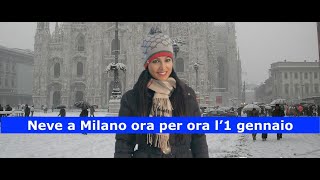 Neve a Milano Torino e Hinterland ora per ora l1 gennaio Aggiornato ore 1700 del 31 dicembre [upl. by Margarita]