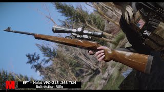 EFT  Molot VPO215 366 TKM BoltAction Rifle Fallout 4 Mod Showcase [upl. by Hsak]