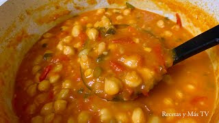 Como hacer Garbanzos Guisados una Receta Riquisíma y Fácil [upl. by Lyell]