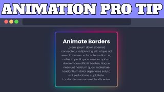 Learn CSS Border Animations in 8 Minutes [upl. by Leeann284]