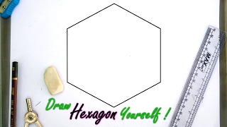 how to draw Hexagon shape [upl. by Alfie]