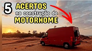 Listamos os 5 ACERTOS na construção do nosso MOTORHOME ARTESANAL [upl. by Raseda872]