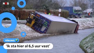 Veel overlast door gladheid en sneeuw [upl. by Acile]