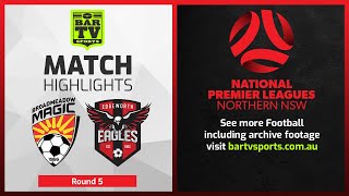 Broadmeadow Magic v Edgeworth Eagles Round 5 Highlights  NPL Northern NSW Football 2022 [upl. by Yerocal]