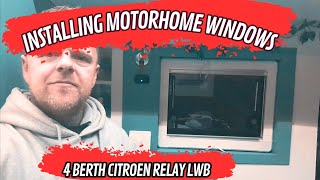 installing motorhome windows in Citroen relay camper van 4 berth van conversion [upl. by Aimerej]