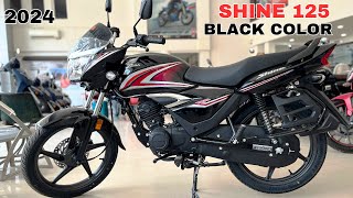 2024 Honda Shine 125 Black Color Detail Review [upl. by Anikas447]