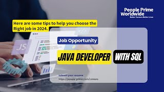 IT Job Openings in 2024 Java Developer with SQL  People Prime Jobs [upl. by Eram]