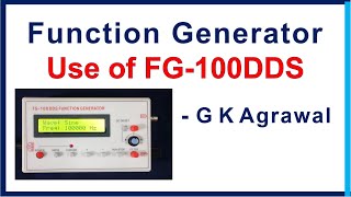 How to use a Function signal generator FG100 DDS [upl. by Aribold85]