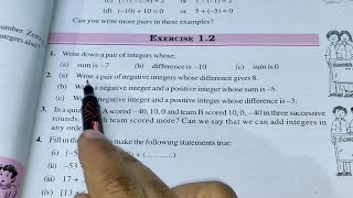 Integers Ex12 Chapter 1  Class 7th Maths [upl. by Emixam]